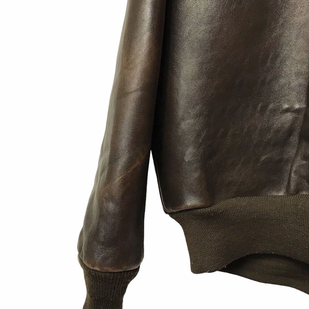 Schott‎ Type A-2 Leather WW2 Flight Jacket With Map Inlay, X Large, Dark Brown. - Picture 6 of 15